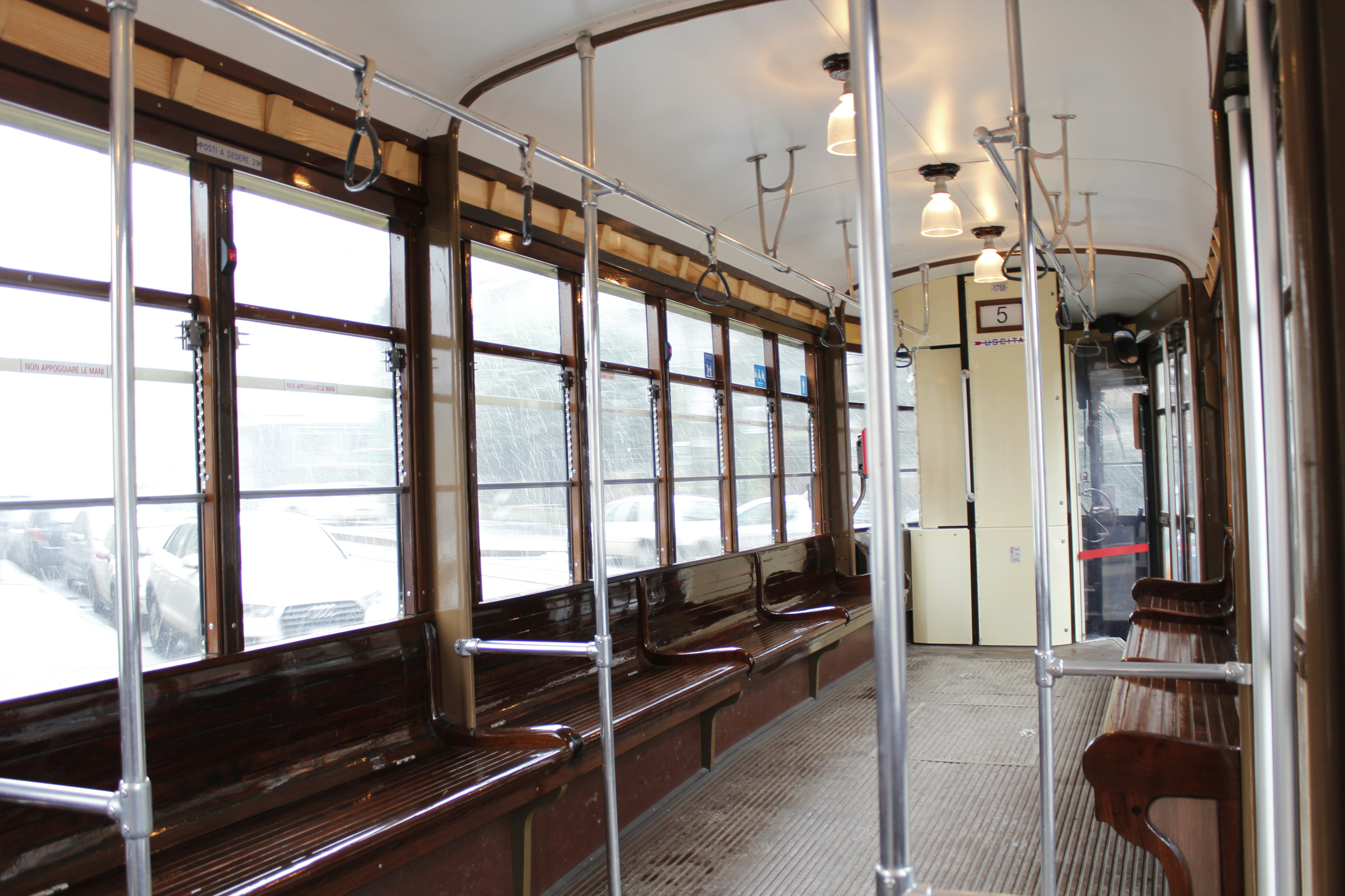train station with white metal framed glass window
