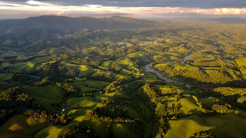 aerial view of green grass field during daytime