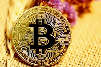 gold and black round coin