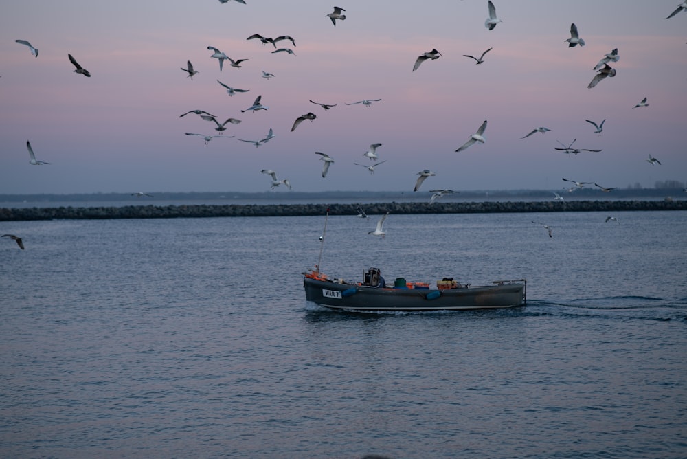 Personas que viajan en barco en el mar durante el día