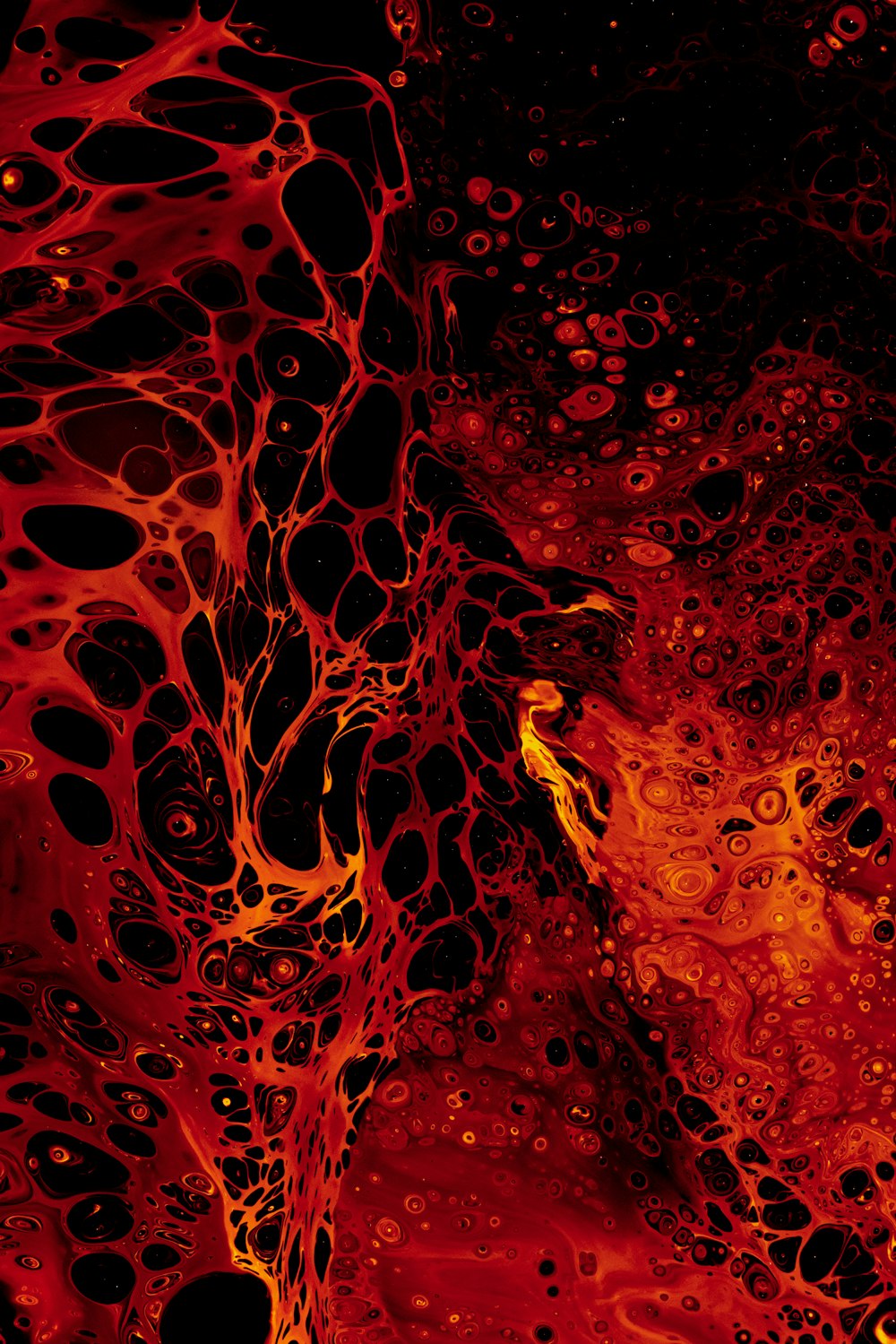cuadro abstracto rojo y negro
