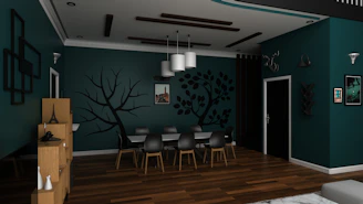 black and white dining table and chairs