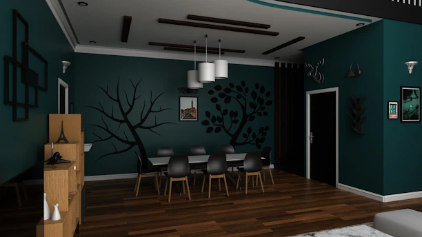 black and white dining table and chairs