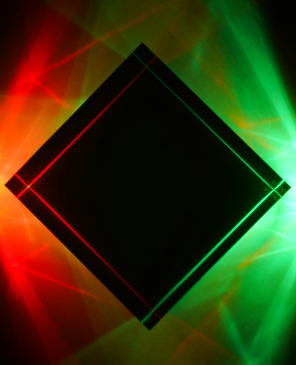 red green and black square illustration