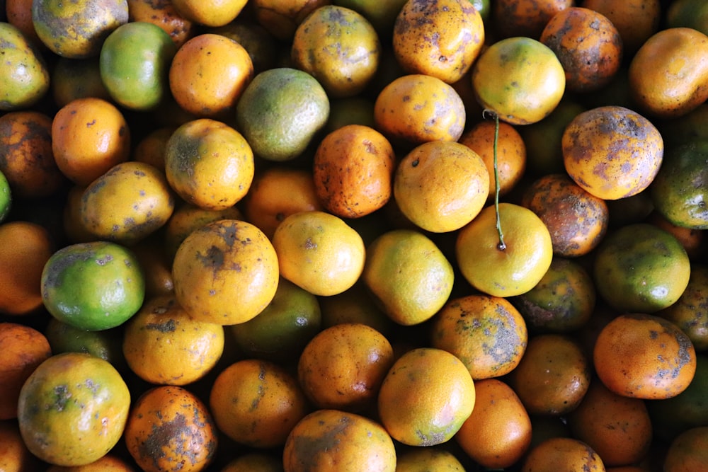 yellow and green round fruits