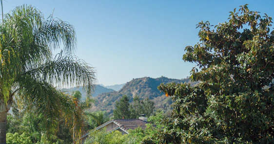 A panoramic view of Canopy Hills 2 condo showcasing its earth-toned exterior against a lush green backdrop.