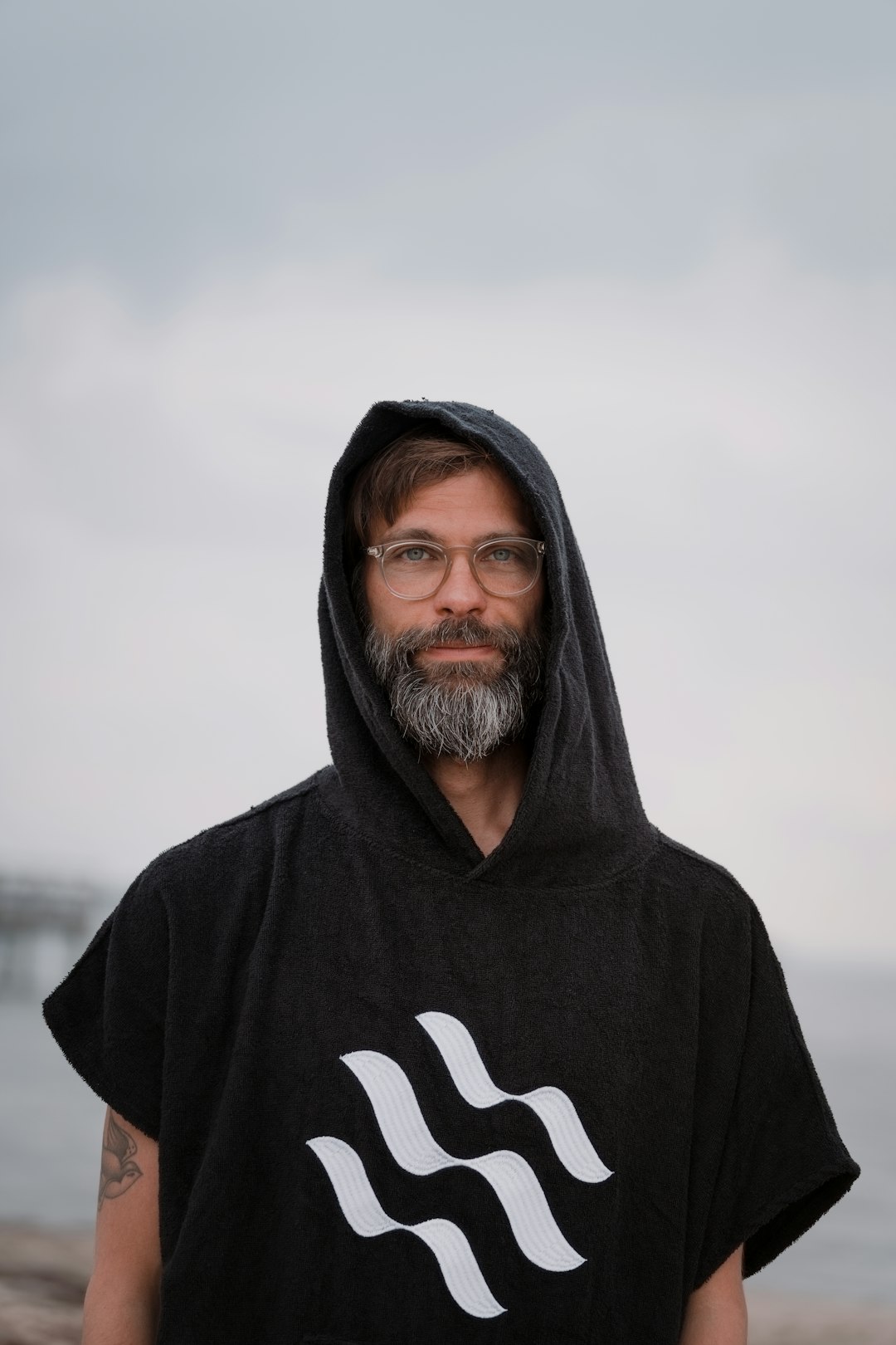 man in black and white nike hoodie