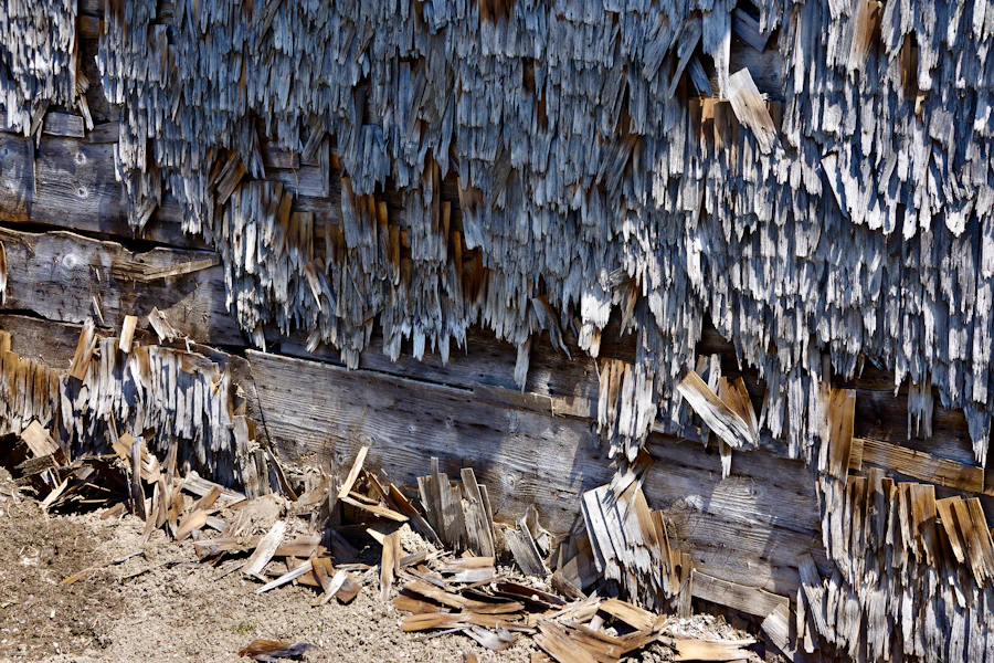 Old wooden barn in need of repair