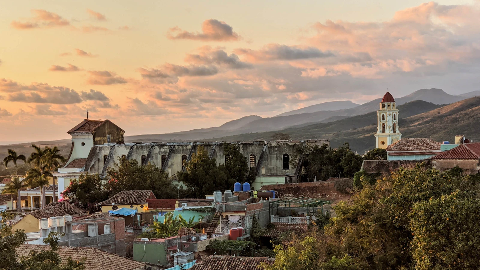 Rooftops and the bell tower of Trinidad, Cuba