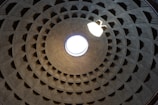 white and brown dome ceiling