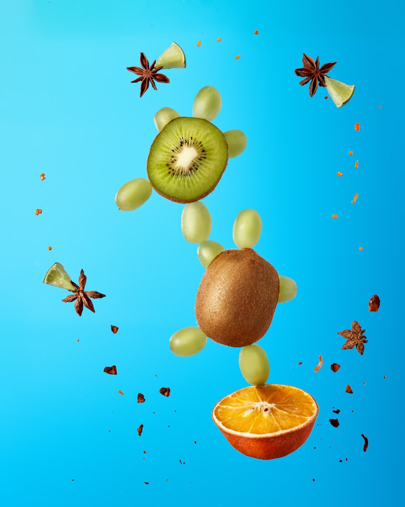 yellow and white balloons with blue background