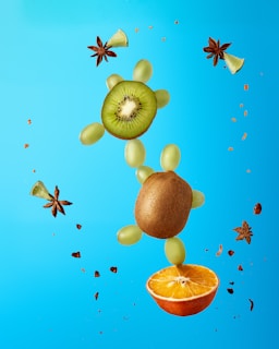 yellow and white balloons with blue background