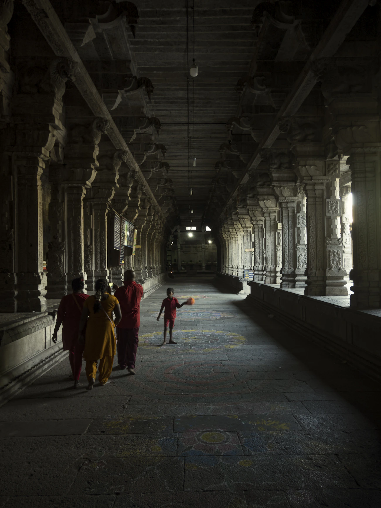 Morning walkway in India