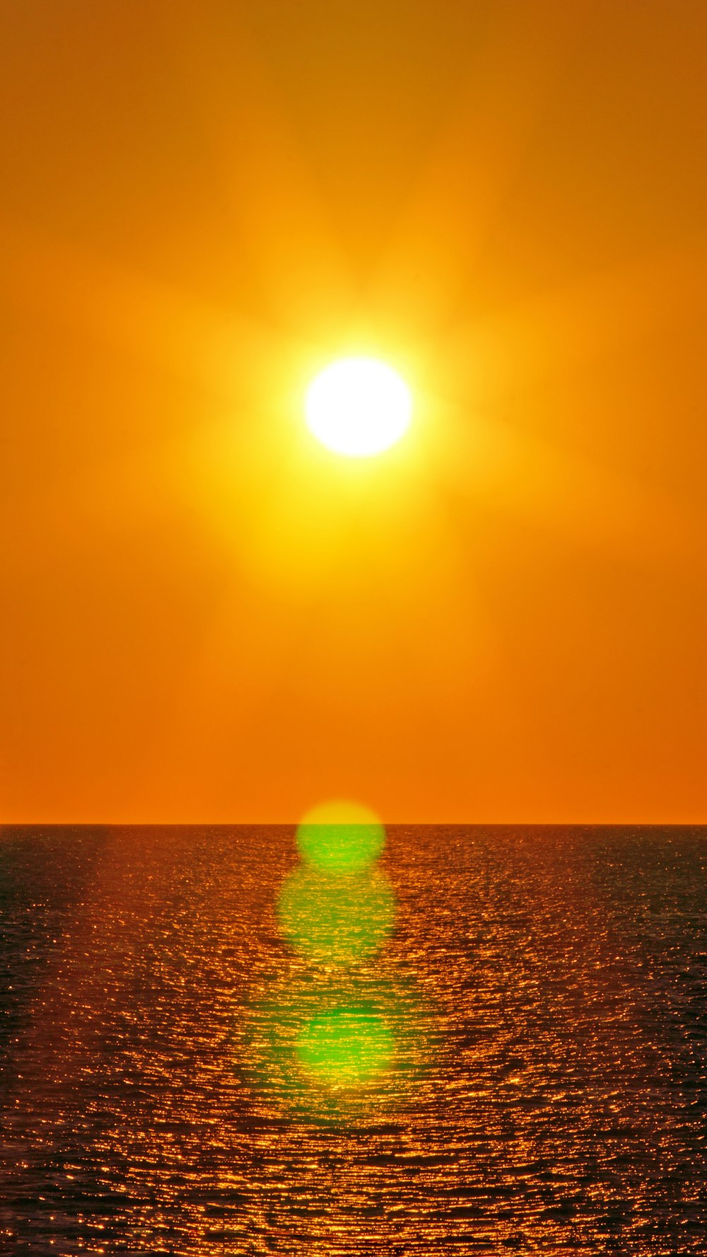 sun setting over the sea