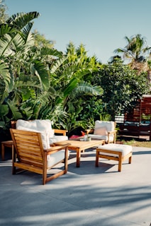 brown wooden table and chairs