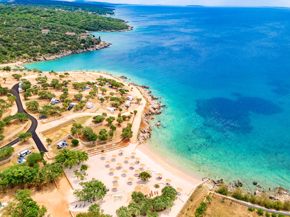 aerial view of beach during daytime