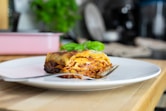 cooked food on white ceramic plate