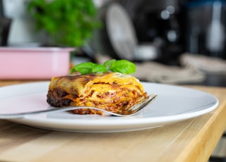 cooked food on white ceramic plate