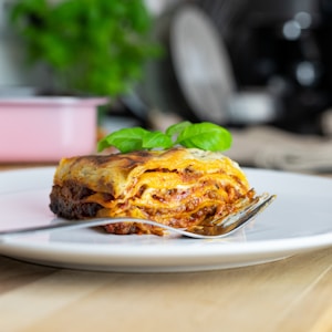 cooked food on white ceramic plate