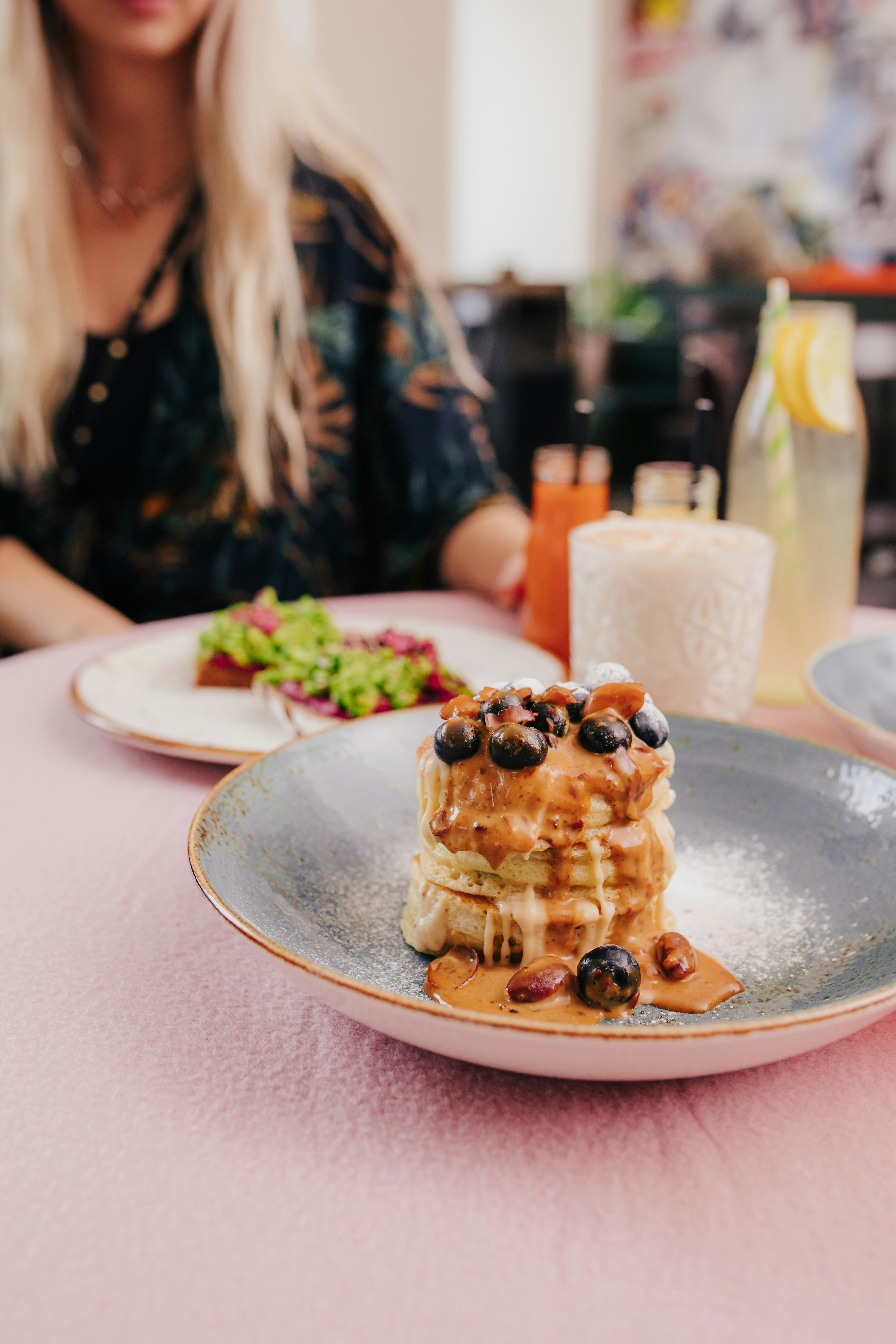 breakfast, brunch table, pancakes, food table, food porn