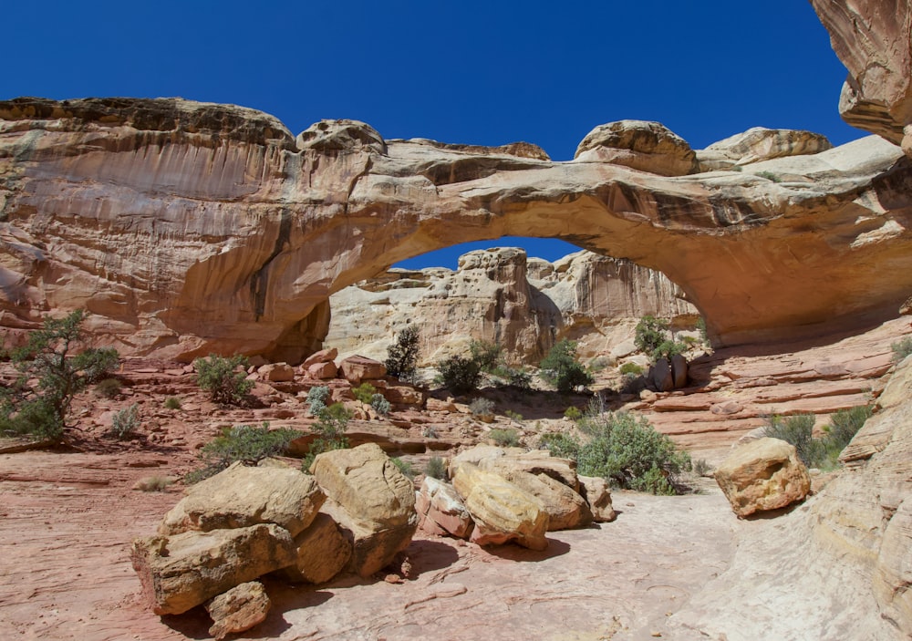 brown rock formation under blue sky during daytime