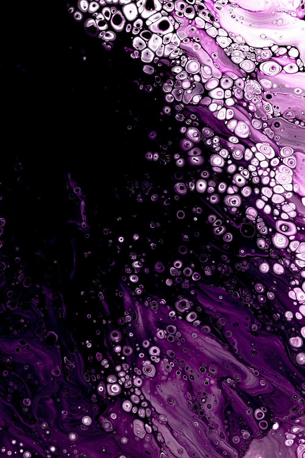 purple and white abstract painting