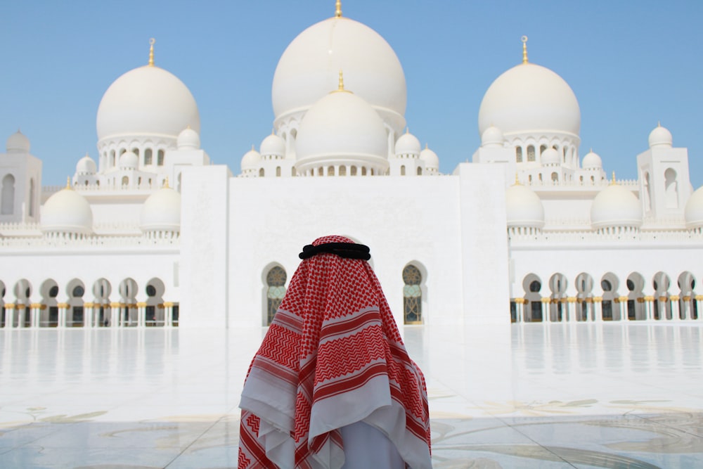 white and red dome building