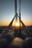 A close-up of a high performance UHMWPE double braid splice glowing under natural light.