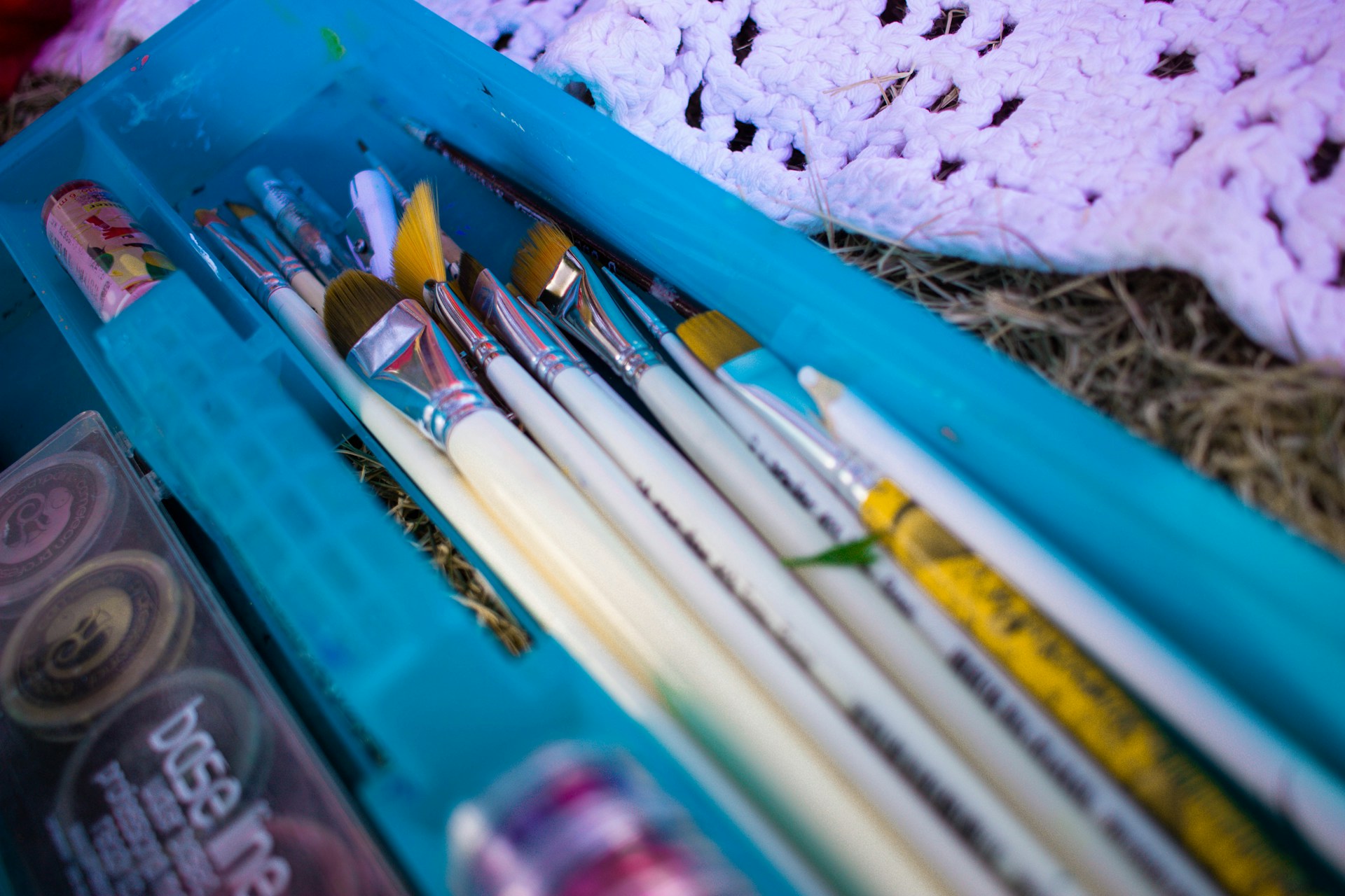 assorted color paint brush set