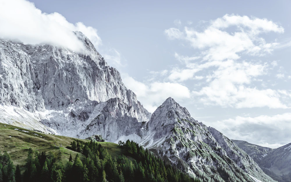 Traditional Tyrolean village nestled in the Austrian Alps ski resort of Söll