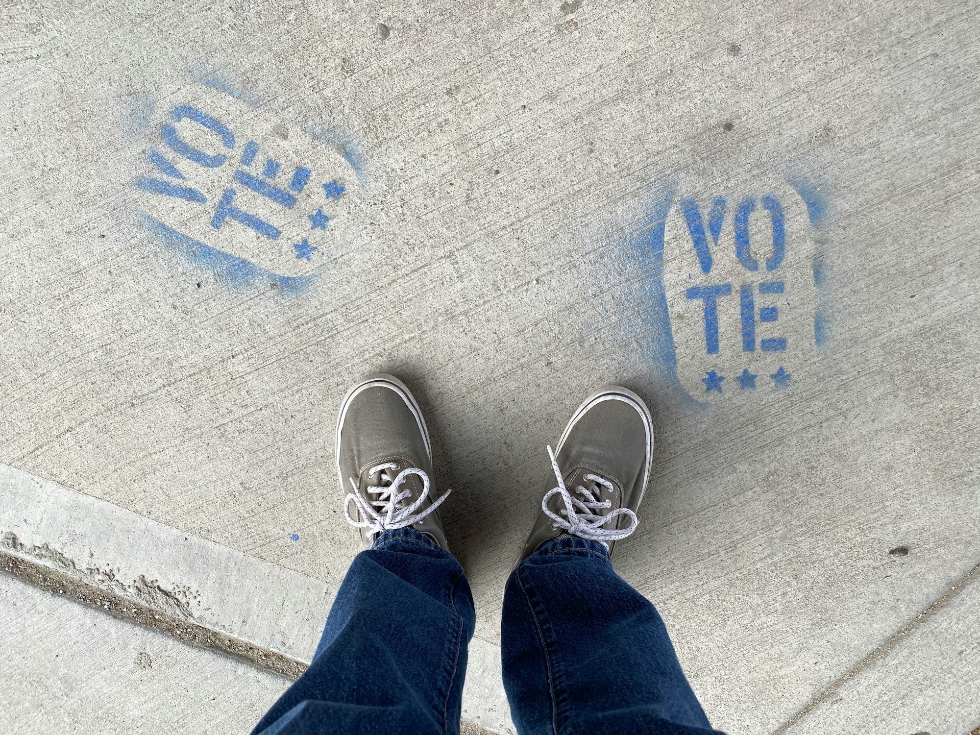VOTE! Sidewalk art