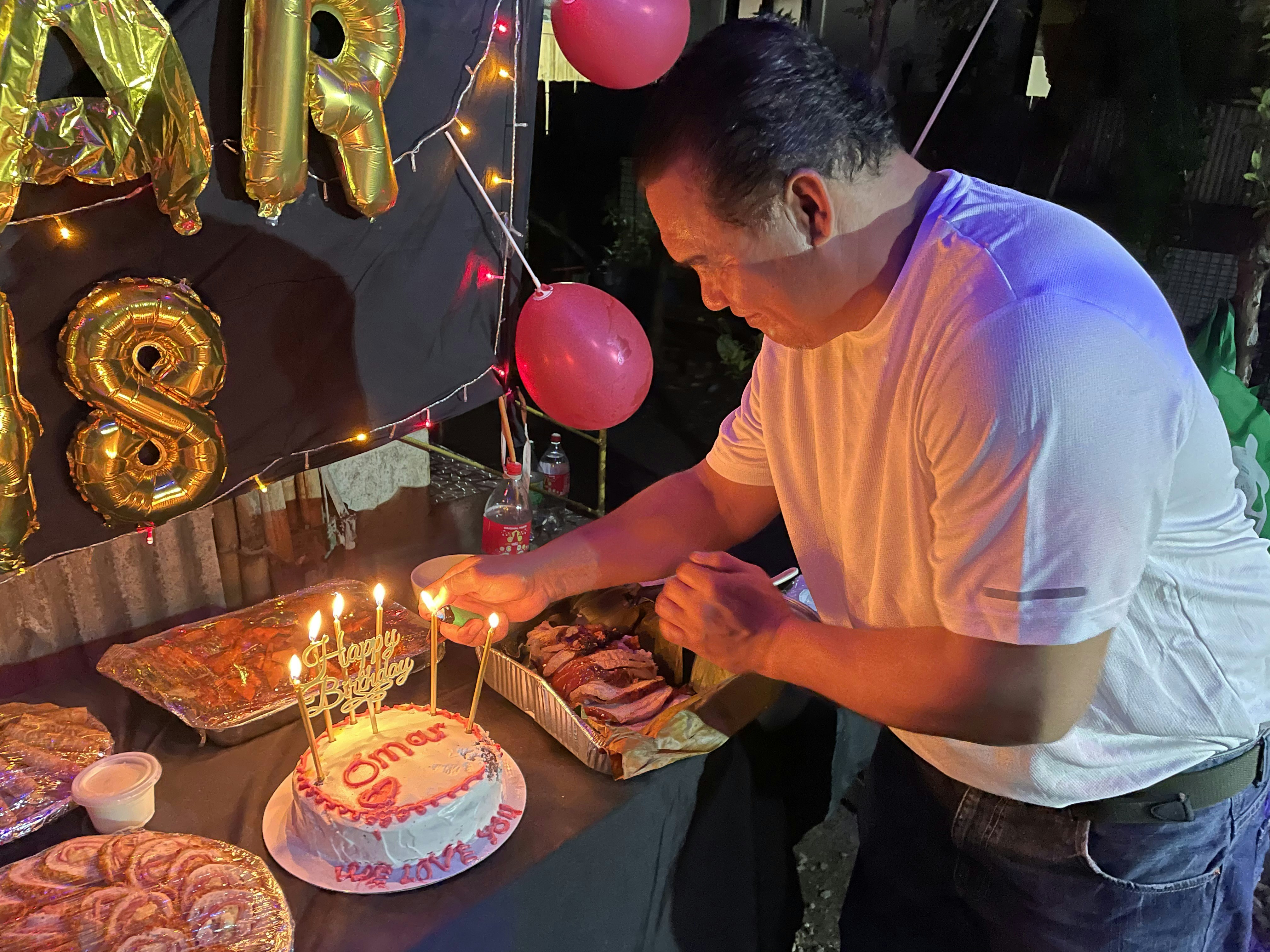 José Carlos em seu último aniversário rodeado pela família