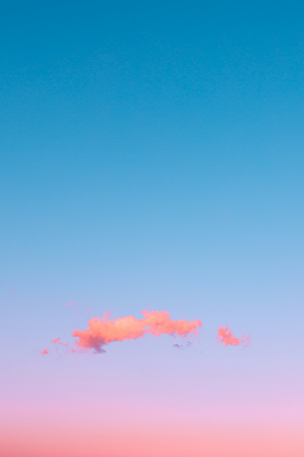 pink clouds and blue sky