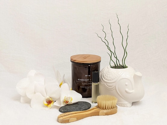 A collection of spa and relaxation items