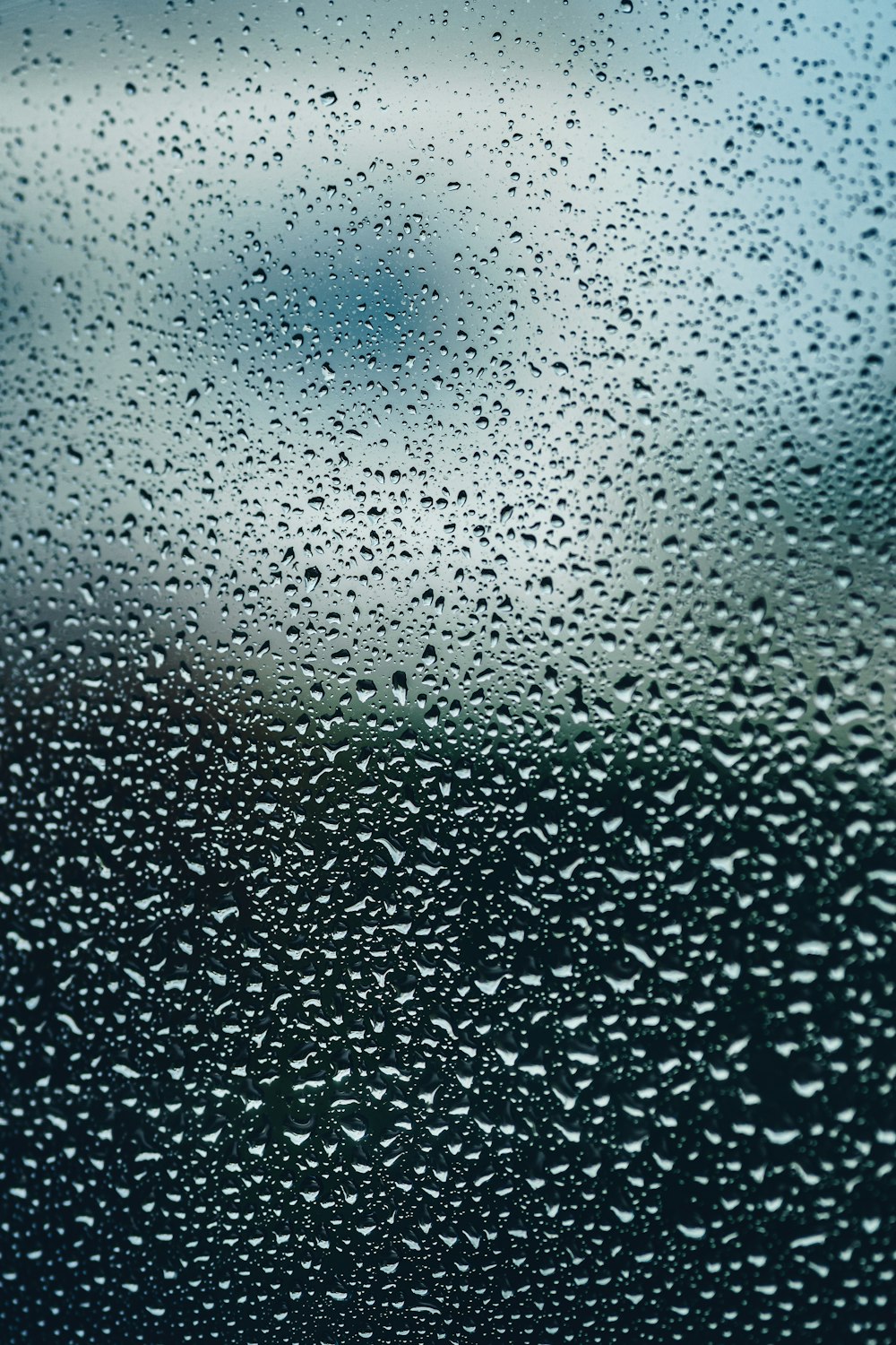 water droplets on glass panel