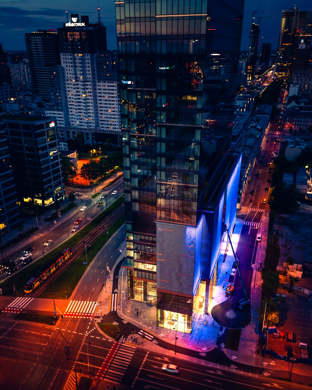 city buildings during night time