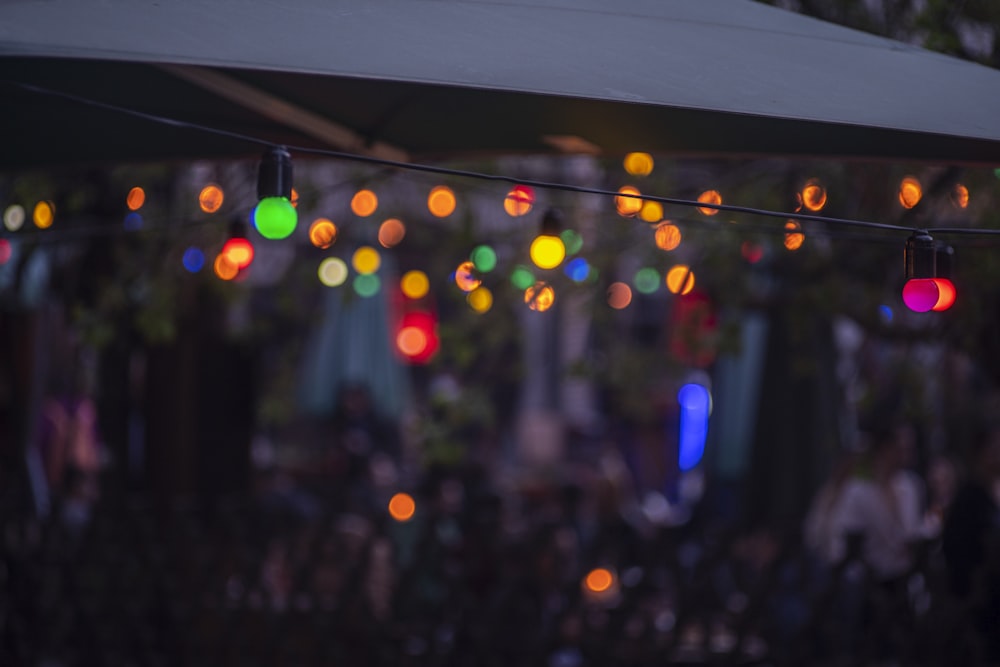 white framed glass window with lights