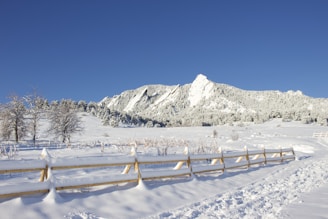 snow covered mountain during daytime
