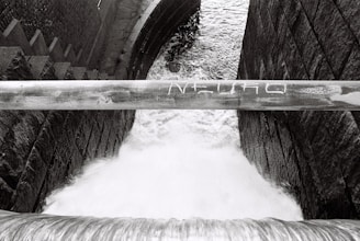 An artistic representation of water infrastructure secured by technology.