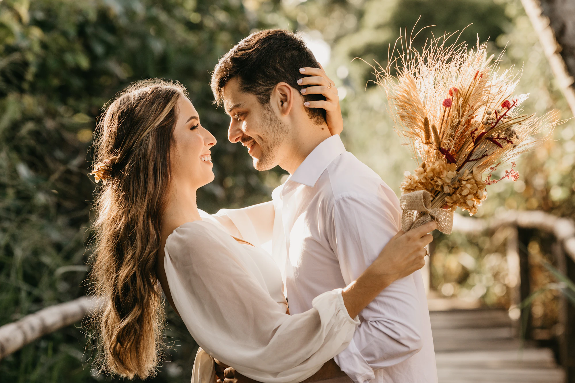 Elegant couple having a genuine conversation in a warm, sophisticated setting