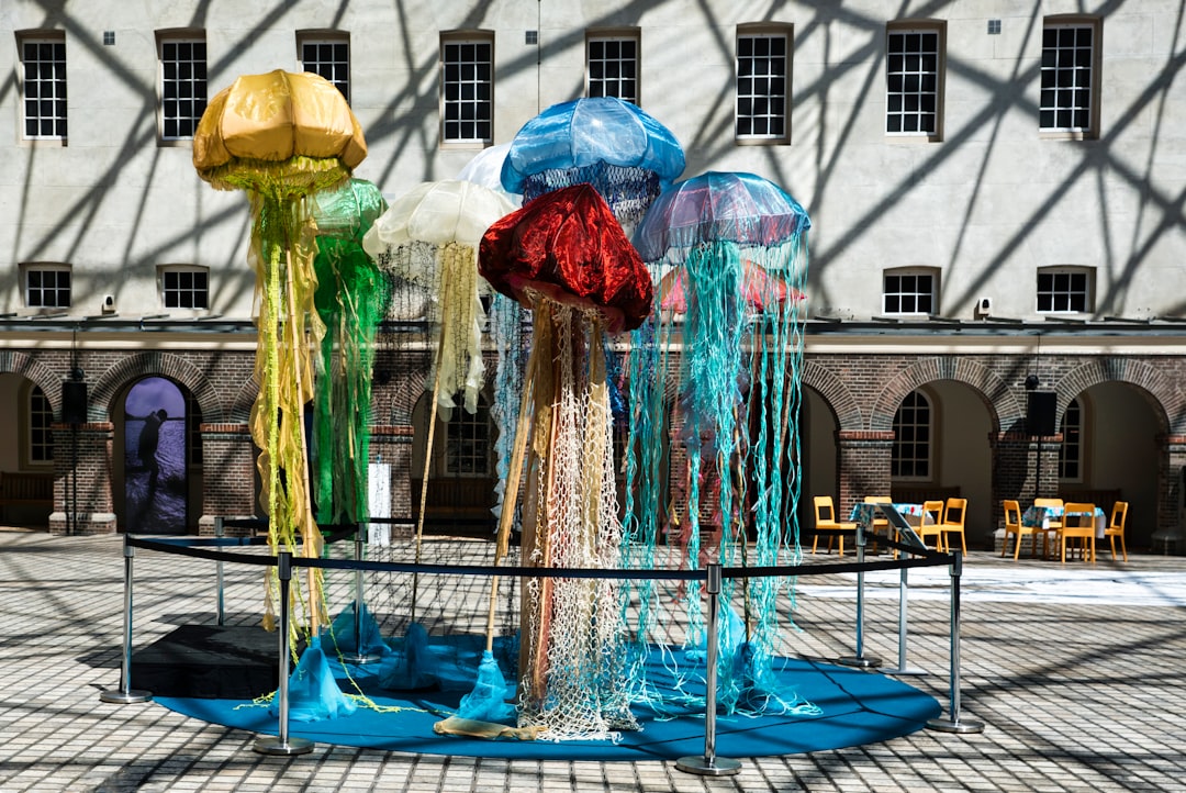 water fountain in front of building