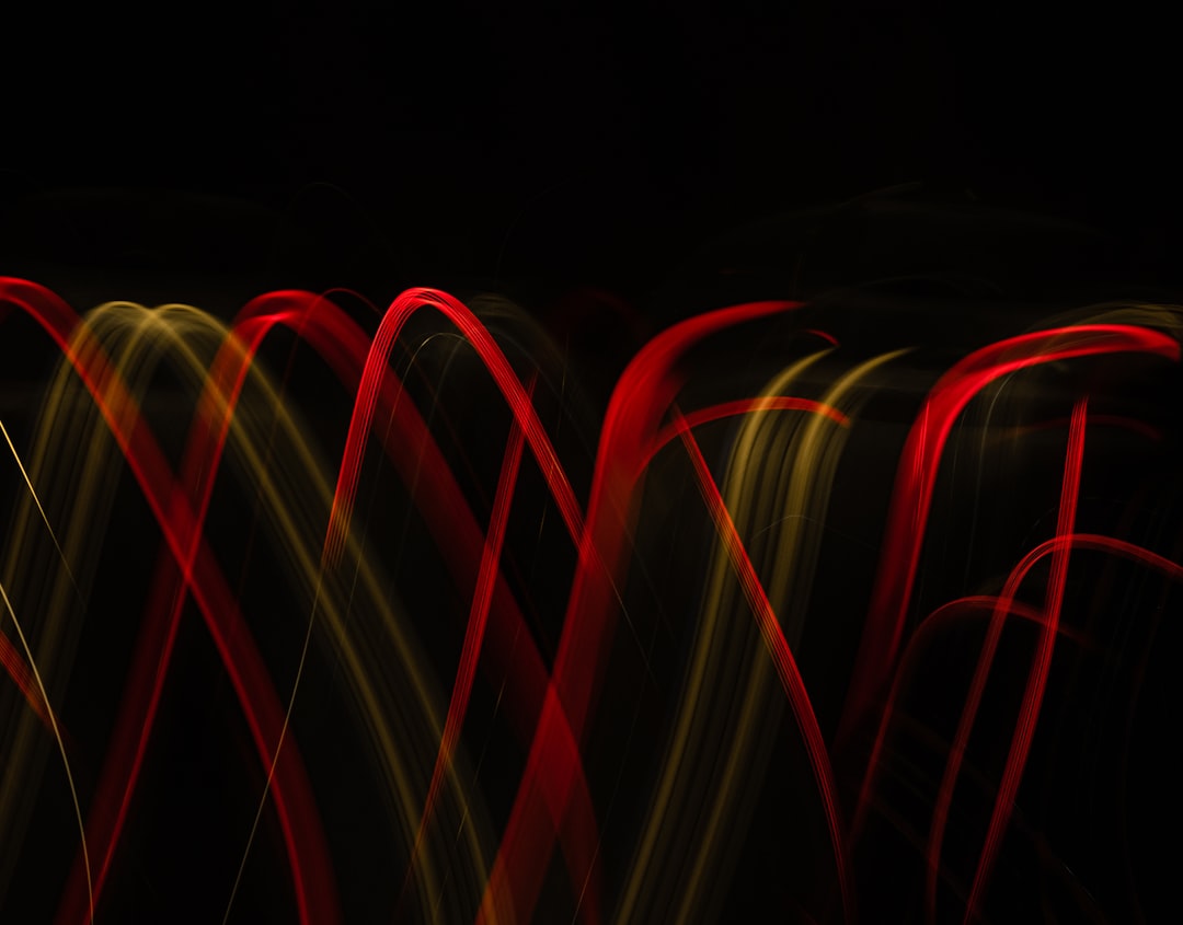 red and yellow lights on dark room