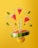 green and yellow heart shaped decor