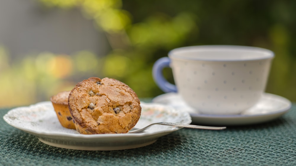 brown cookies on white ceramic plate