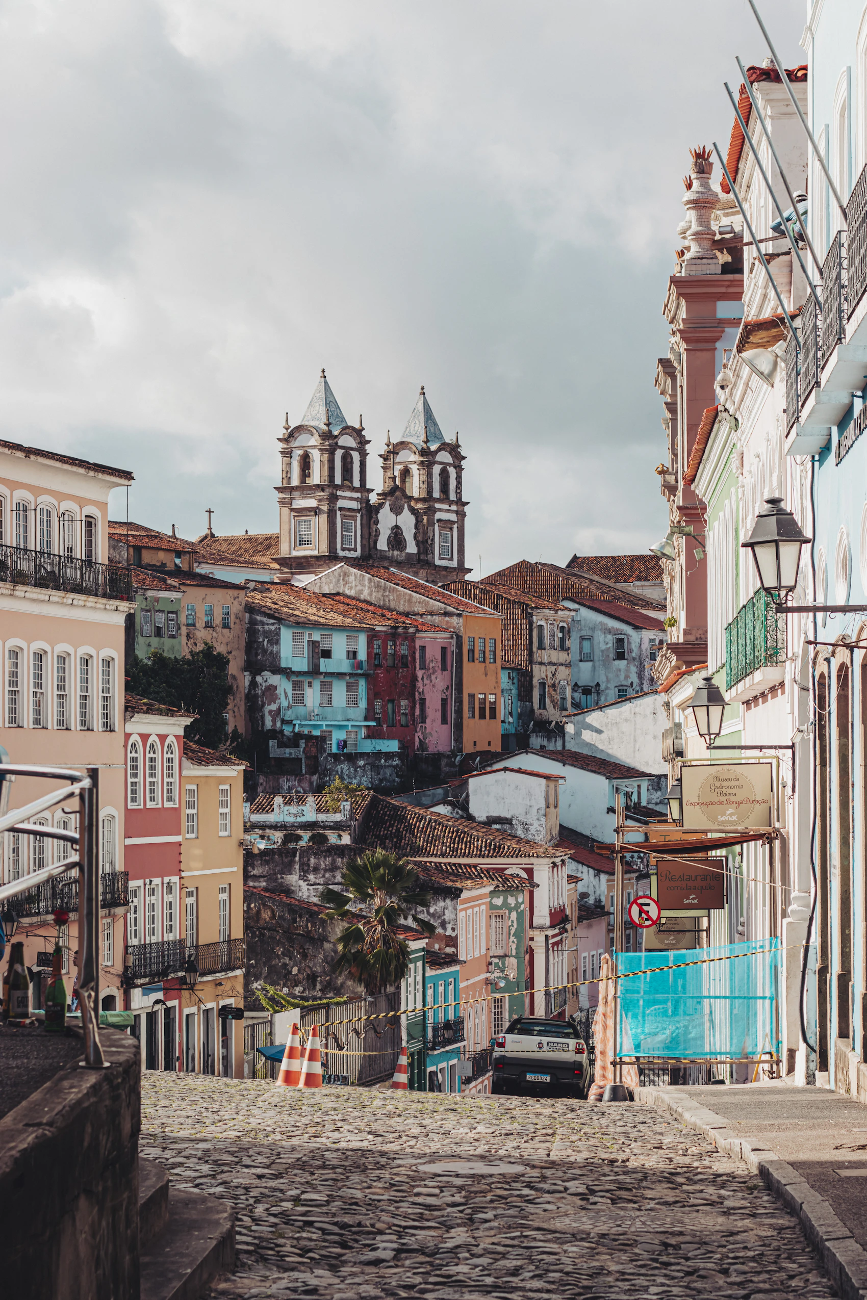 Historic colonial buildings in Pelourinho, Salvador, Brazil