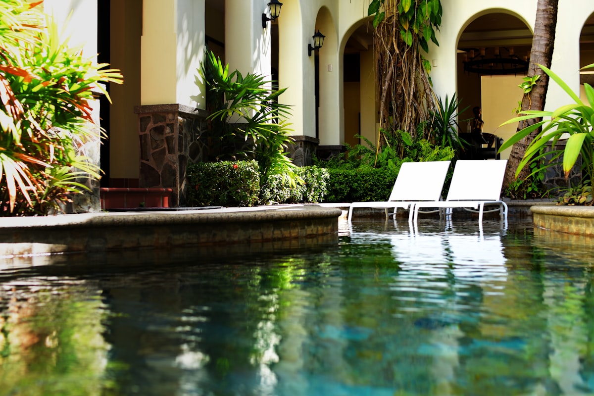 Modern luxury home with pool and contemporary architecture