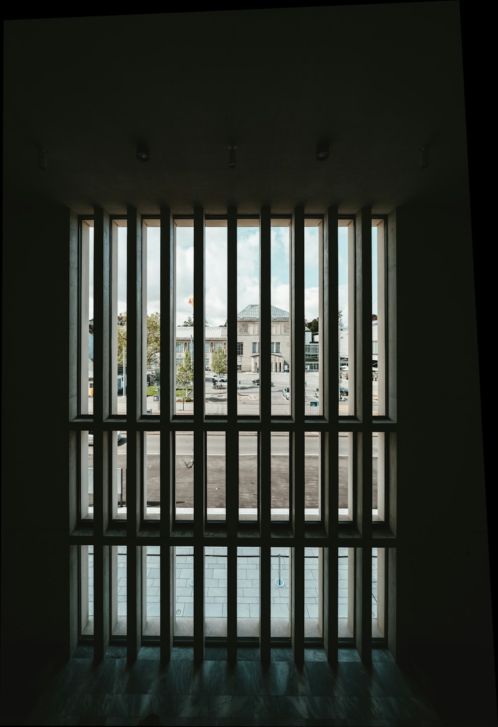 white wooden framed glass window