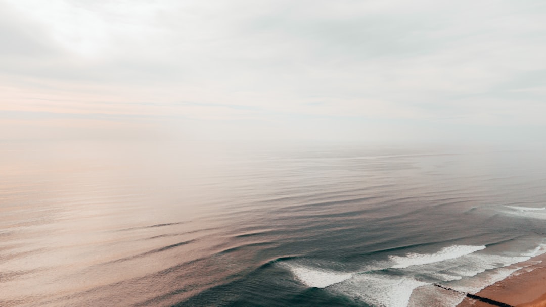 white clouds over the sea