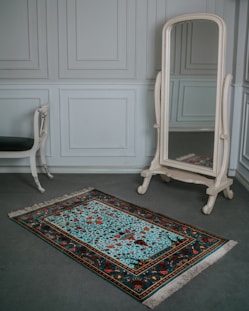 red black and white floral area rug