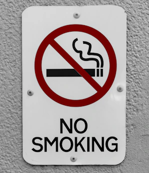 no smoking sign on wall